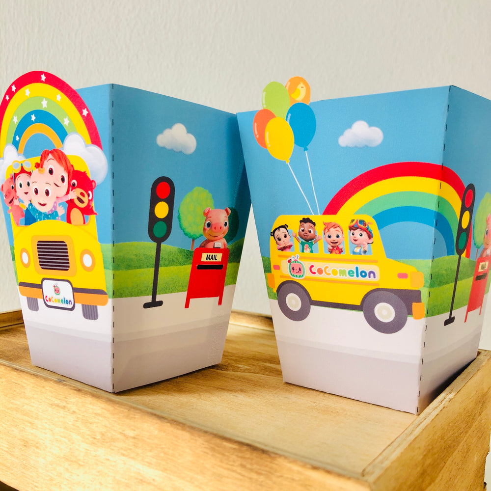 Cocomelon Wheels on the Bus Favor Boxes