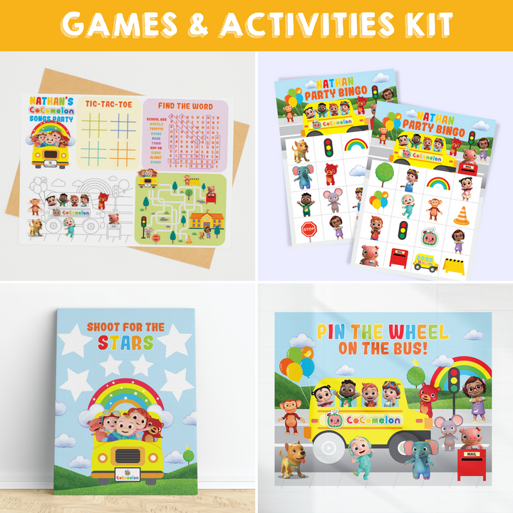 Cocomelon Wheels on the Bus Games and Activities Kit
