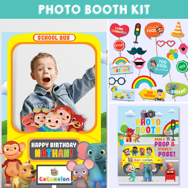 Cocomelon Wheels on the Bus Photo Booth Kit