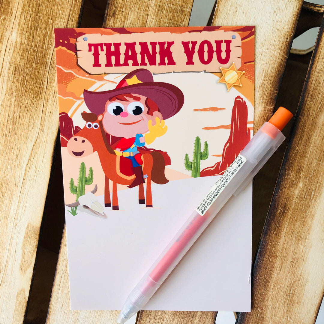 Wild West Cowboy Thank You Card