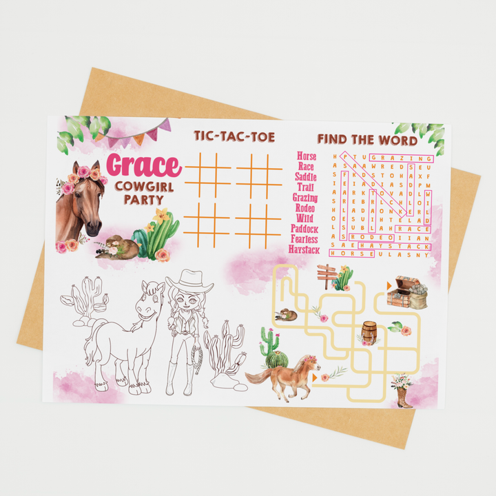 Horse Activity Placemat