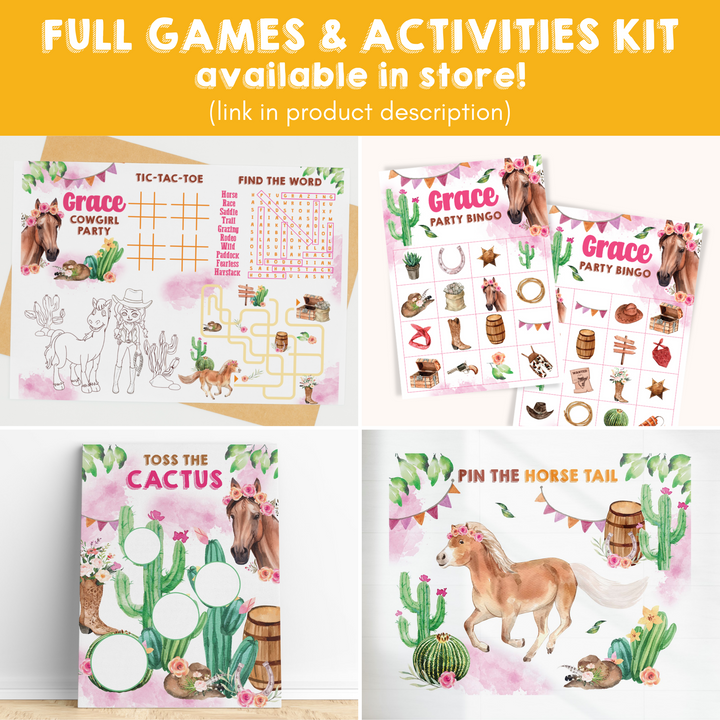 Cowgirl Horse Party Games and Activities