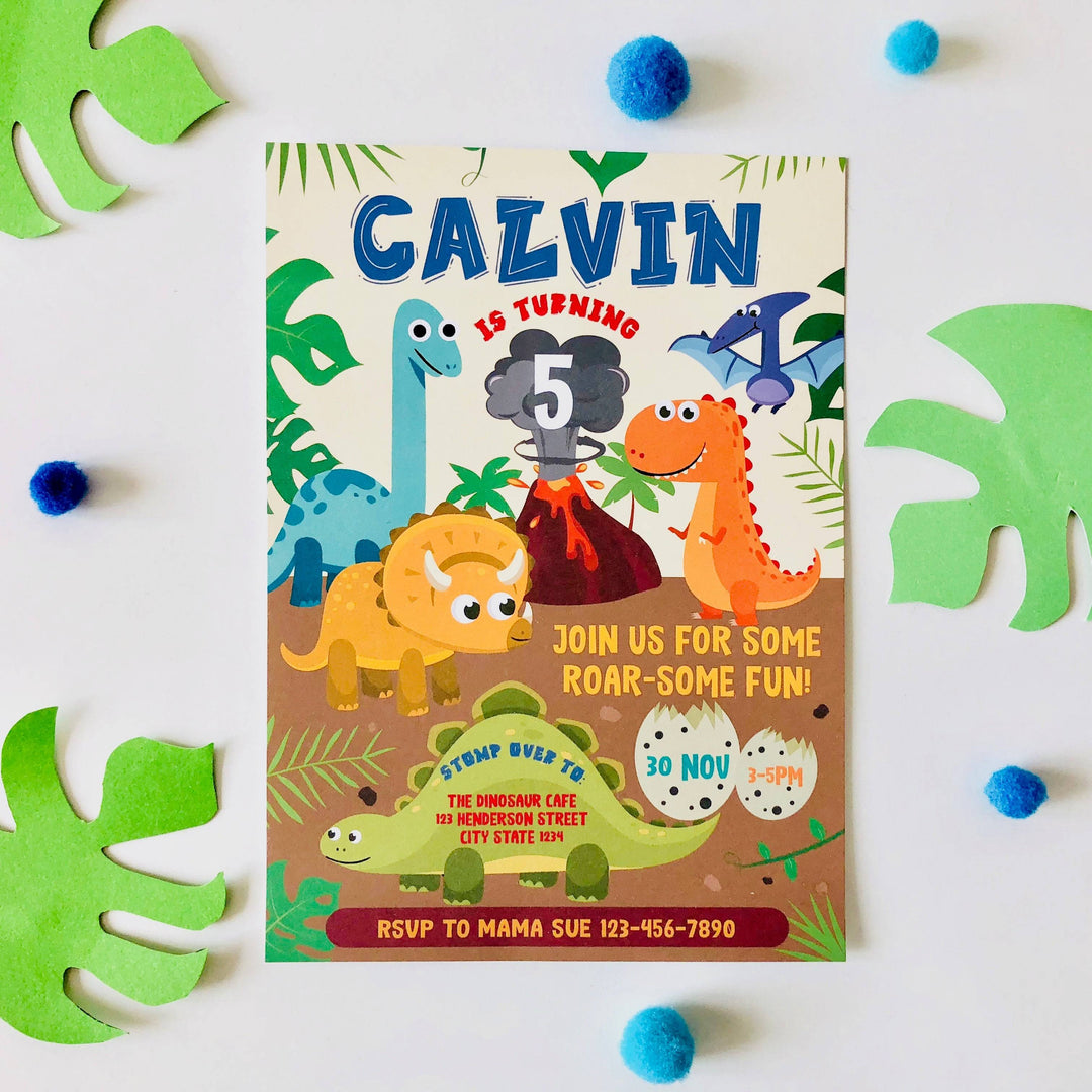 Dinosaur Birthday Invitation