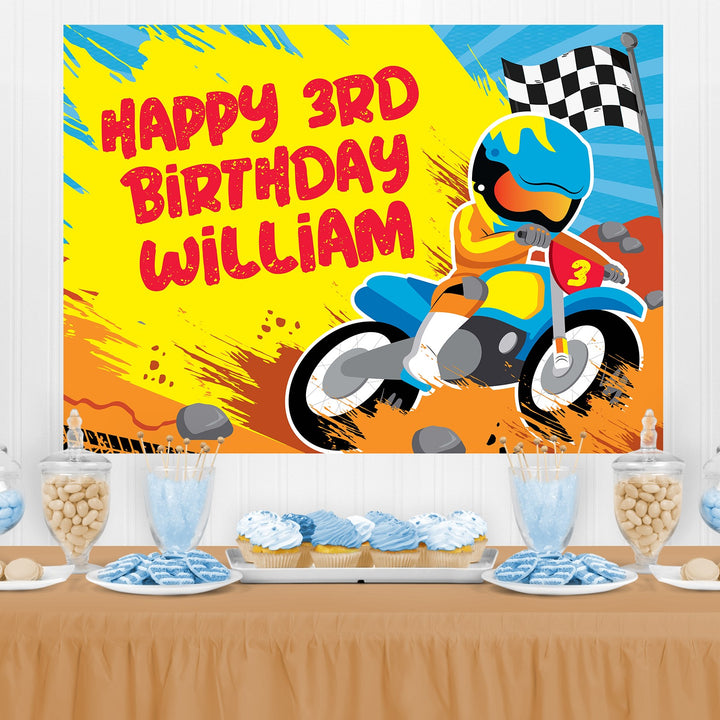 Dirt Bike Party Backdrop