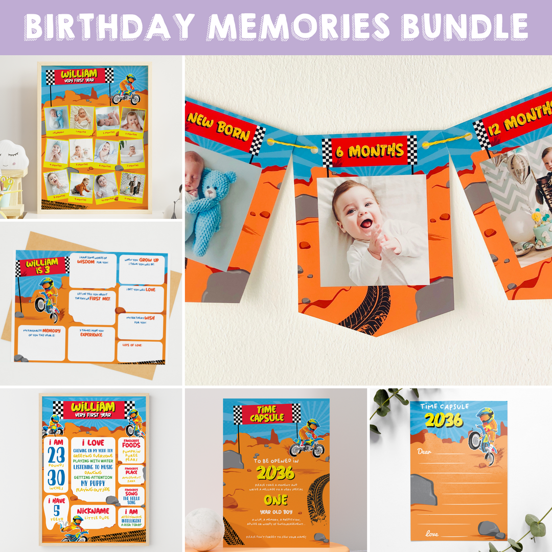 Dirt Bike Birthday Memories Bundle