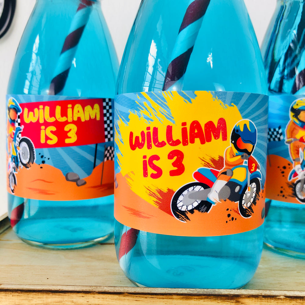 Dirt Bike Drink Labels