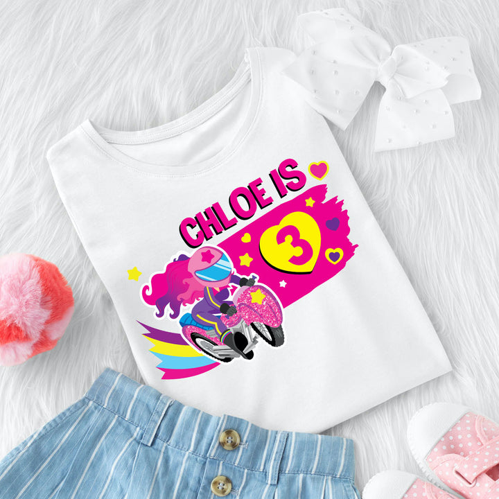 Dirt Bike Girl Birthday Shirt