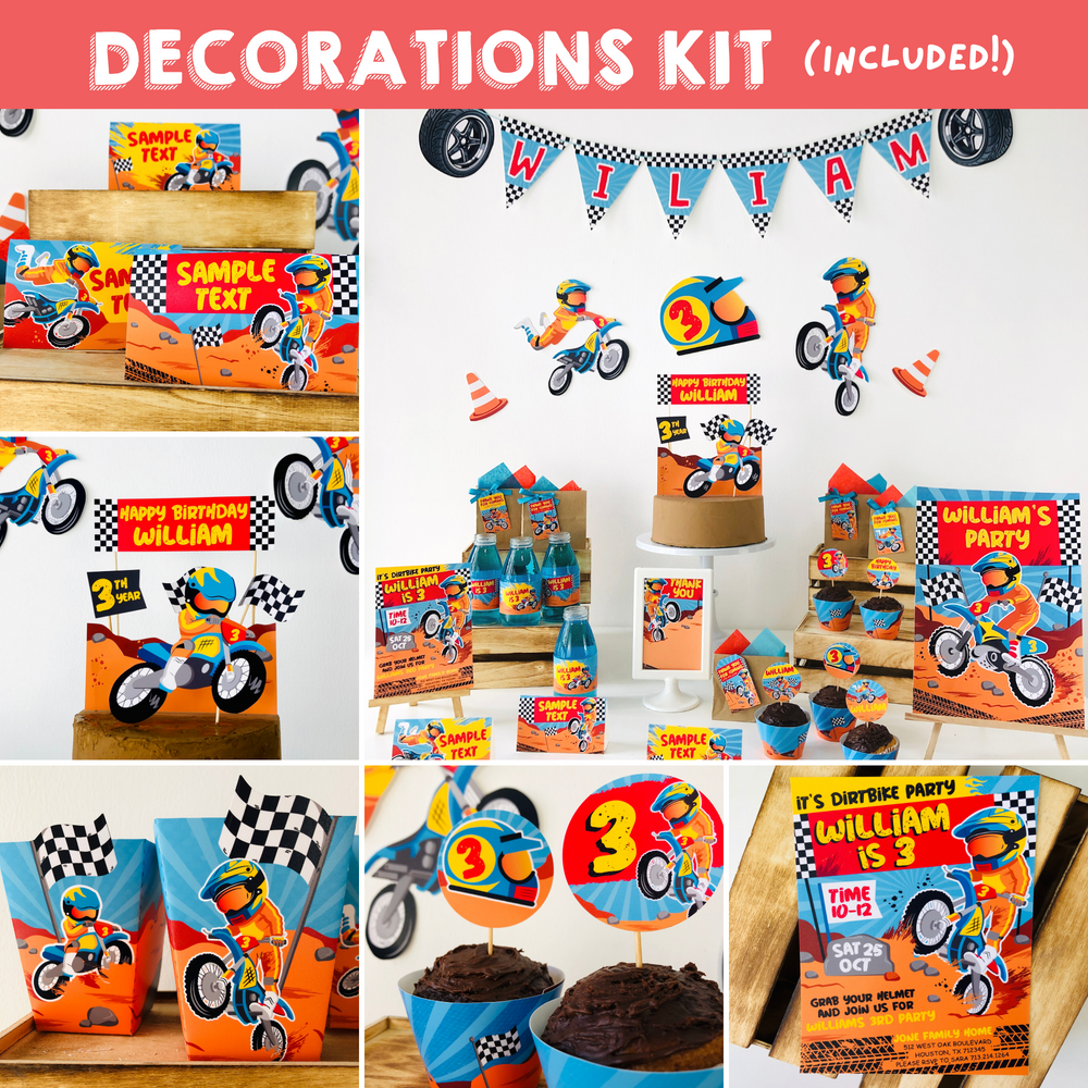 Dirt Bike Included Decorations