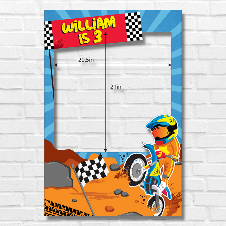 Dirt Bike Photo Booth Frame