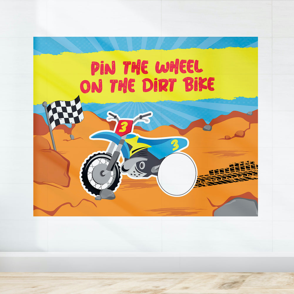Dirt Bike Pin the Wheel Game