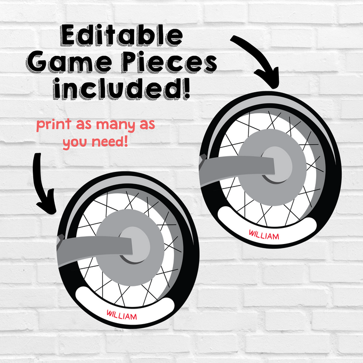 Dirt Bike Pin the Wheel Object