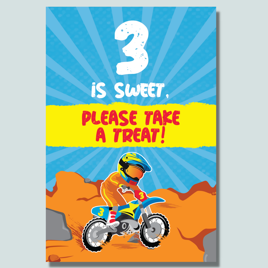Dirt Bike Treats Sign