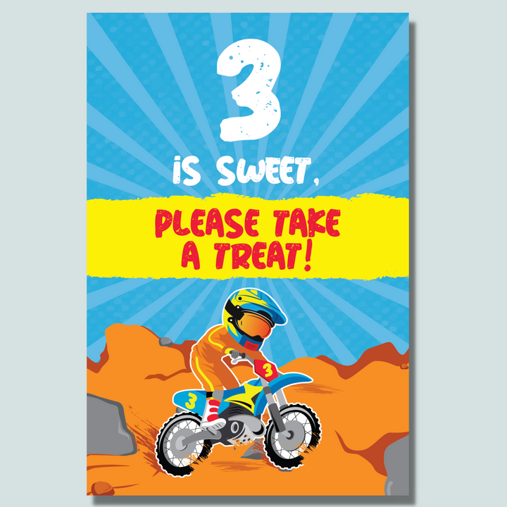 Dirt Bike Treats Sign
