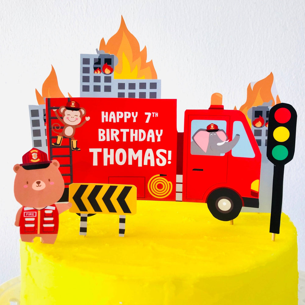 Fire Truck Cake Topper