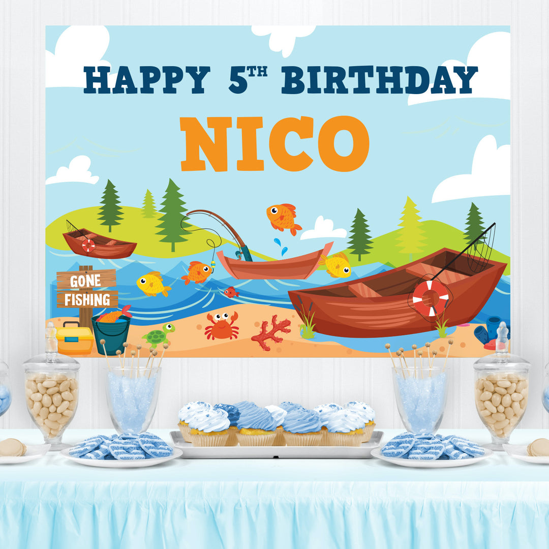 Fishing Birthday Backdrop