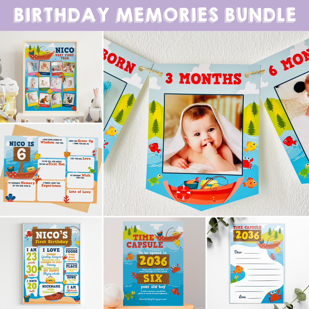 Fishing Birthday Memories Bundle Kit