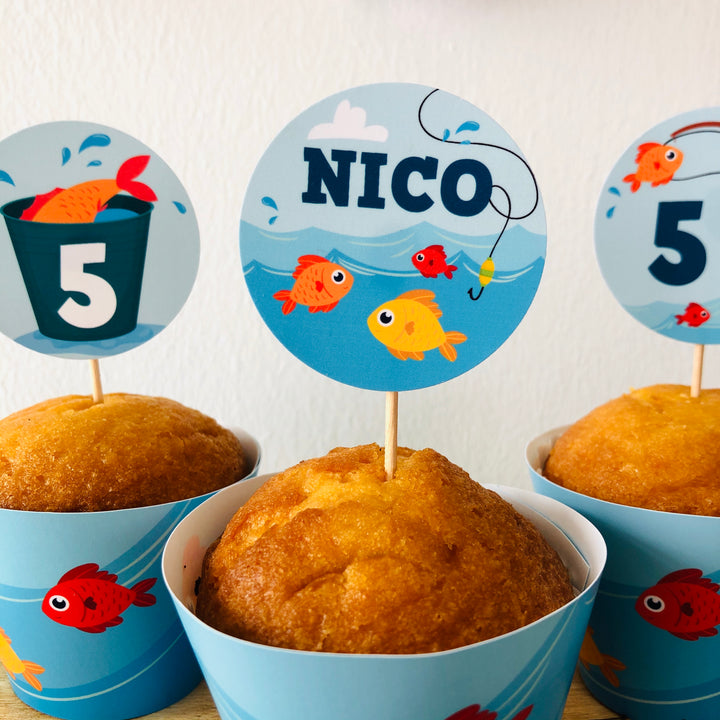 Fishing Cupcake Toppers