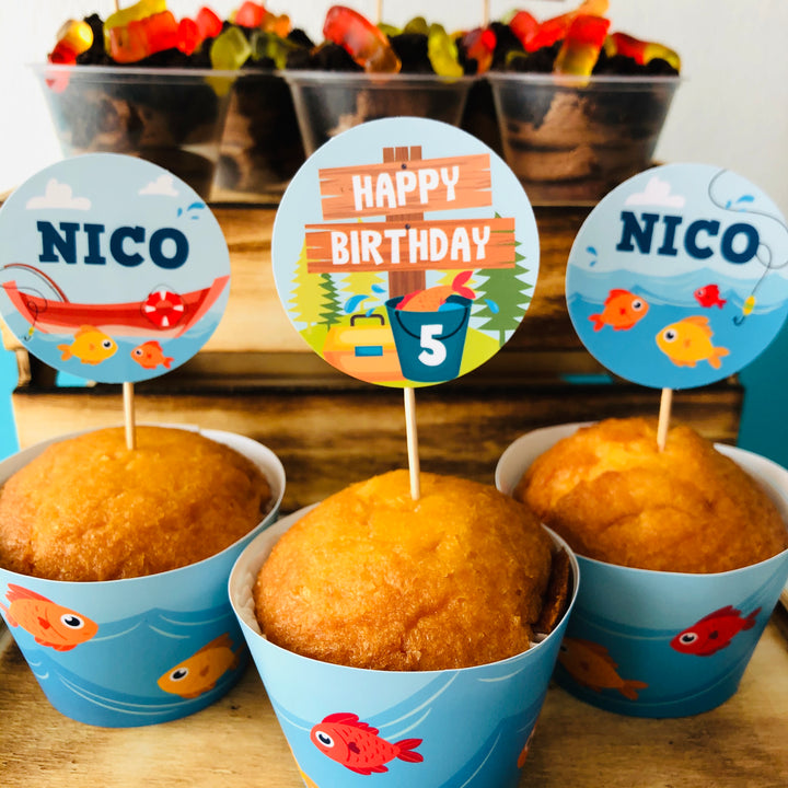 Fishing Cupcake Toppers