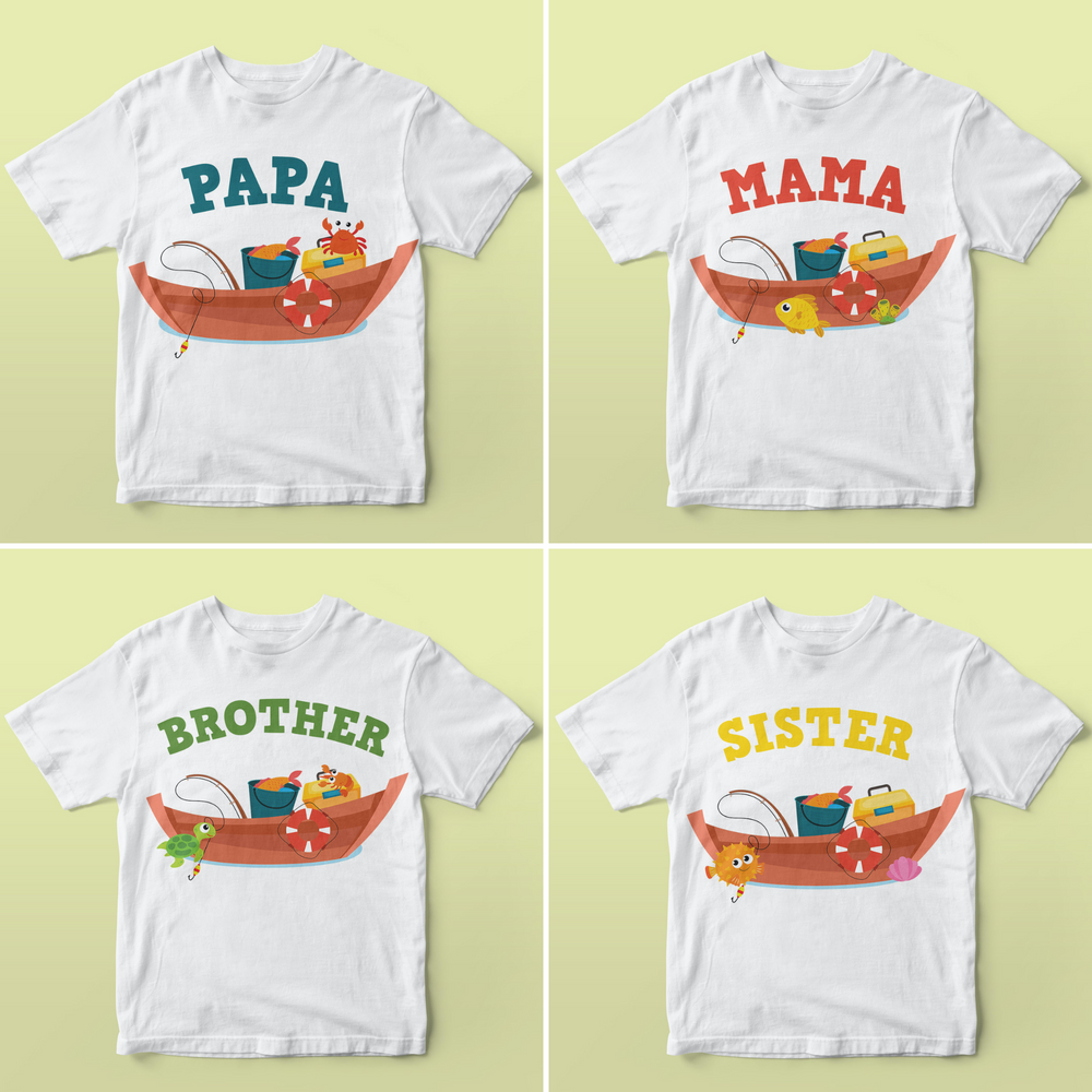 Fishing Family Birthday Shirt Designs
