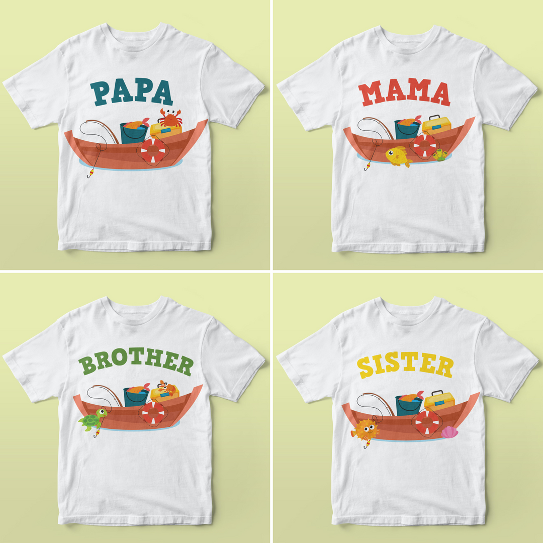 Fishing Family Birthday Shirt Designs