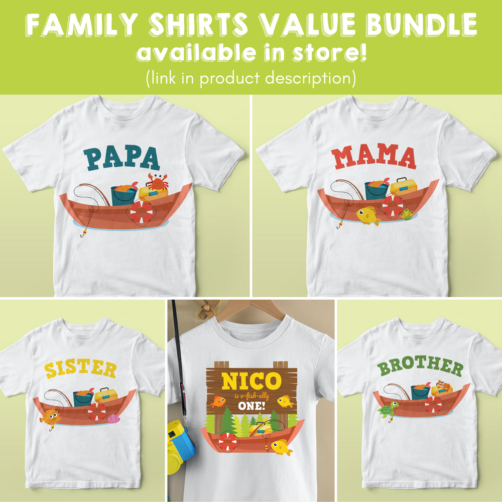 Fishing Family Birthday Shirts Bundle
