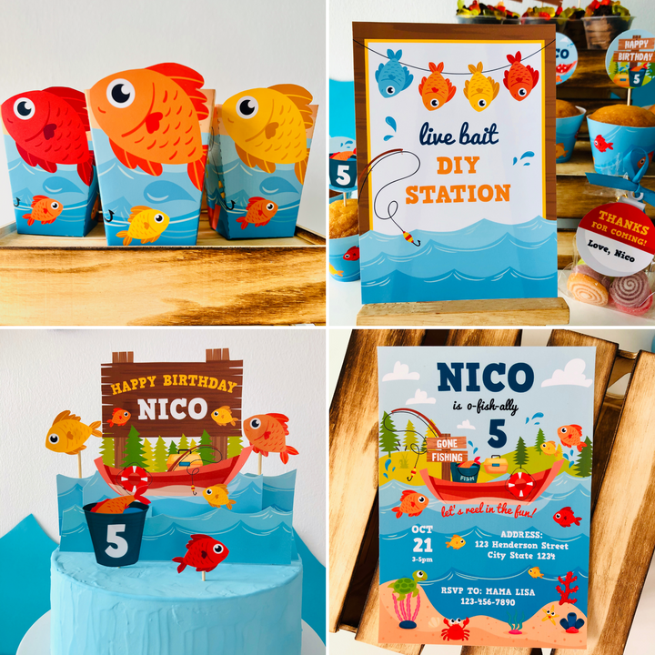 Fishing Party Decorations Kit