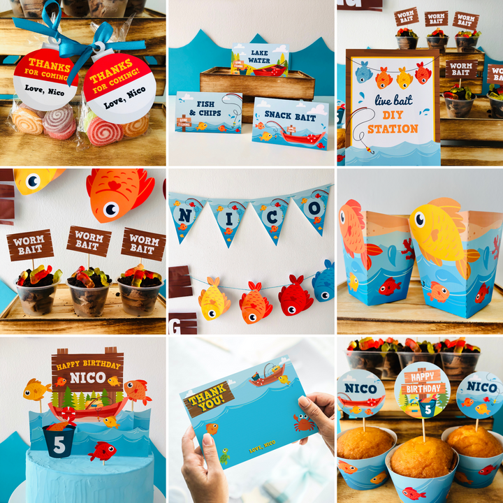 Fishing Party Decorations Kit