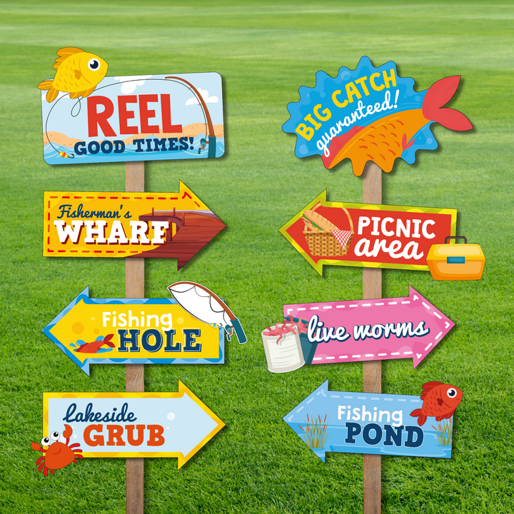 Fishing Party Direction Signs Pack