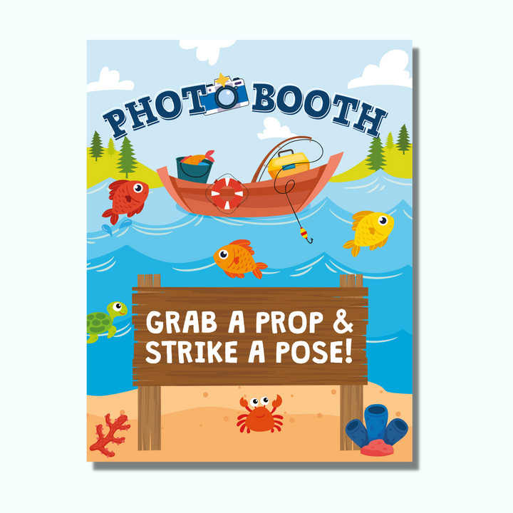 Fishing Photo Booth Display Sign