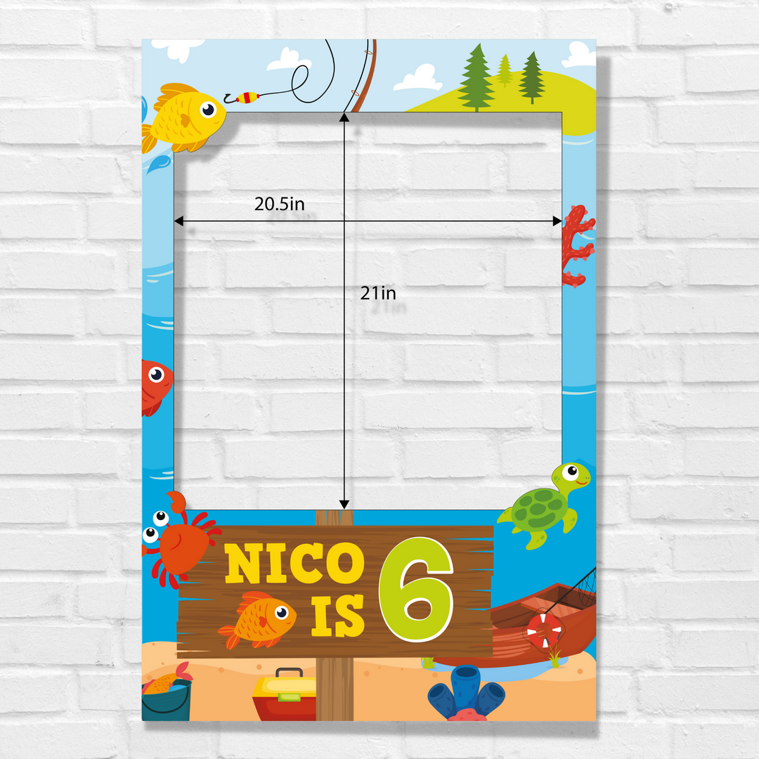 Fishing Photo Booth Frame Size