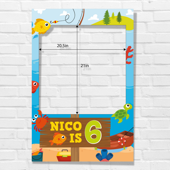 Fishing Photo Booth Frame Size