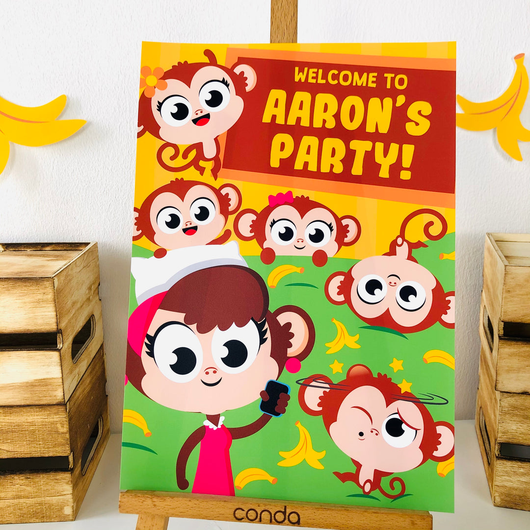 Five Little Monkeys Party Welcome Sign