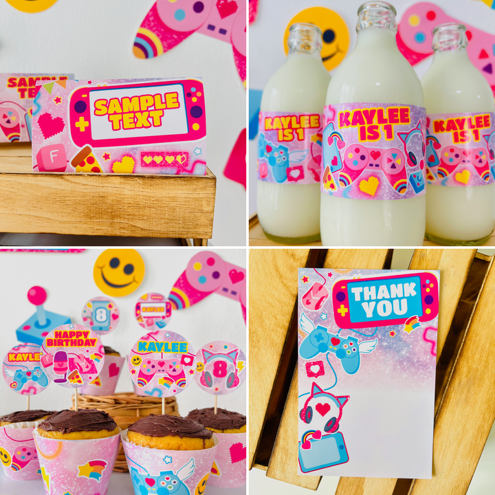 Gamer Girl Party Decor Kit 2