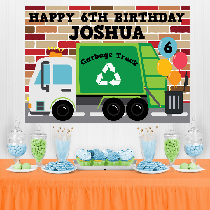 Garbage Truck Backdrop Printable