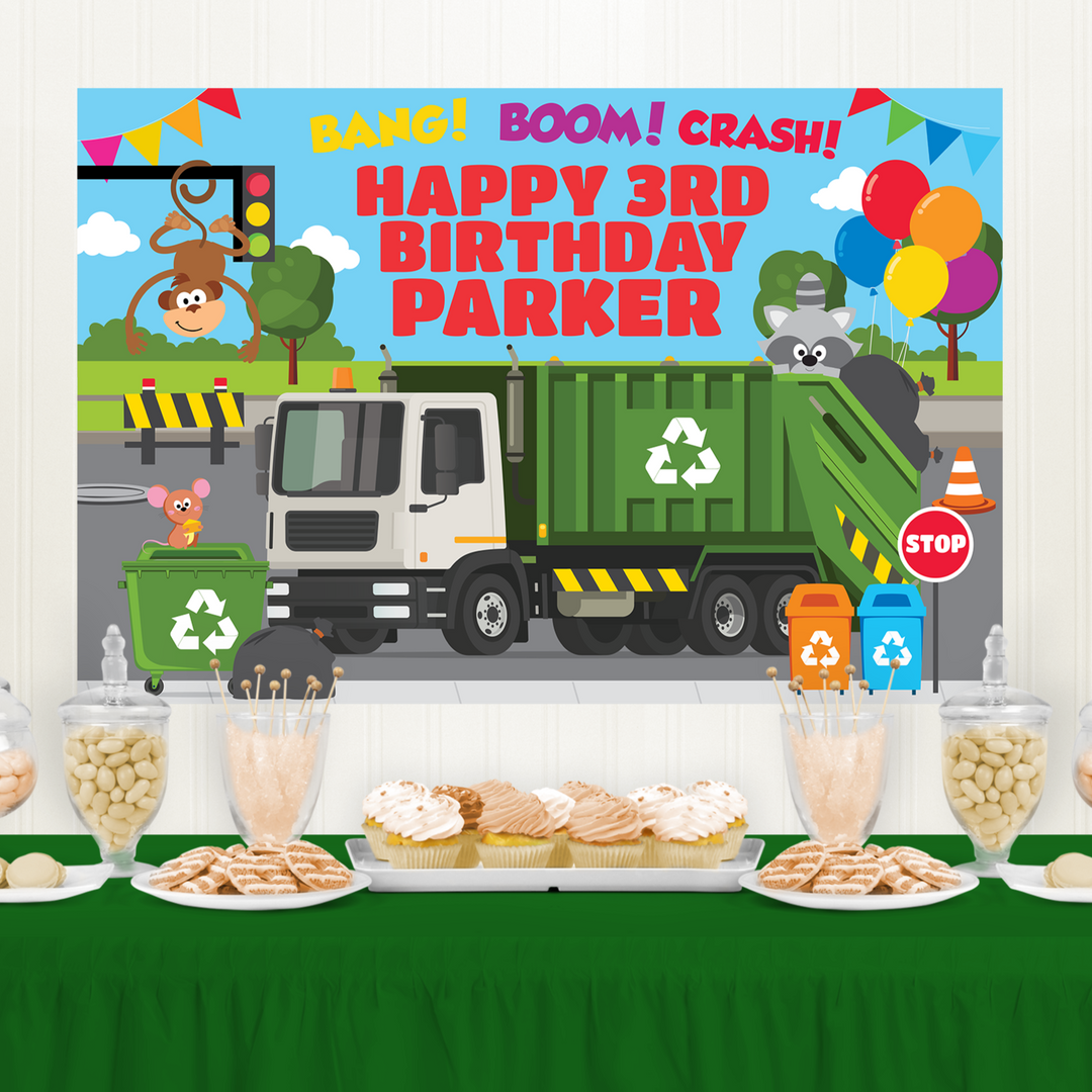 Garbage Truck Backdrop