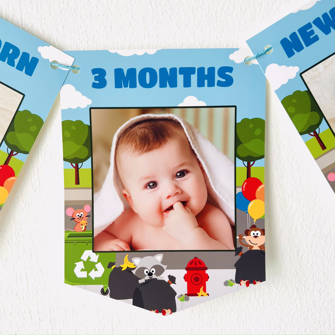 Garbage Truck Milestone Photo Banner