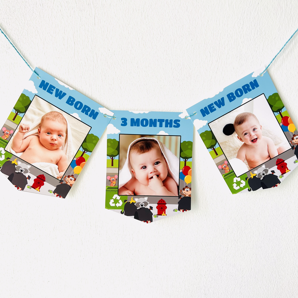 Garbage Truck Milestone Photo Banner