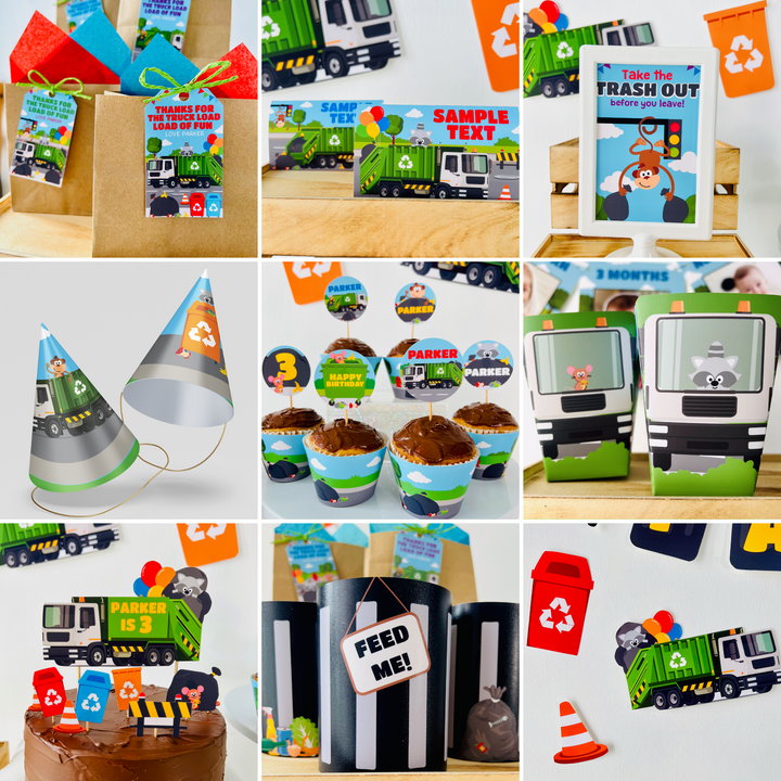 Garbage Truck Party Decorations Kit
