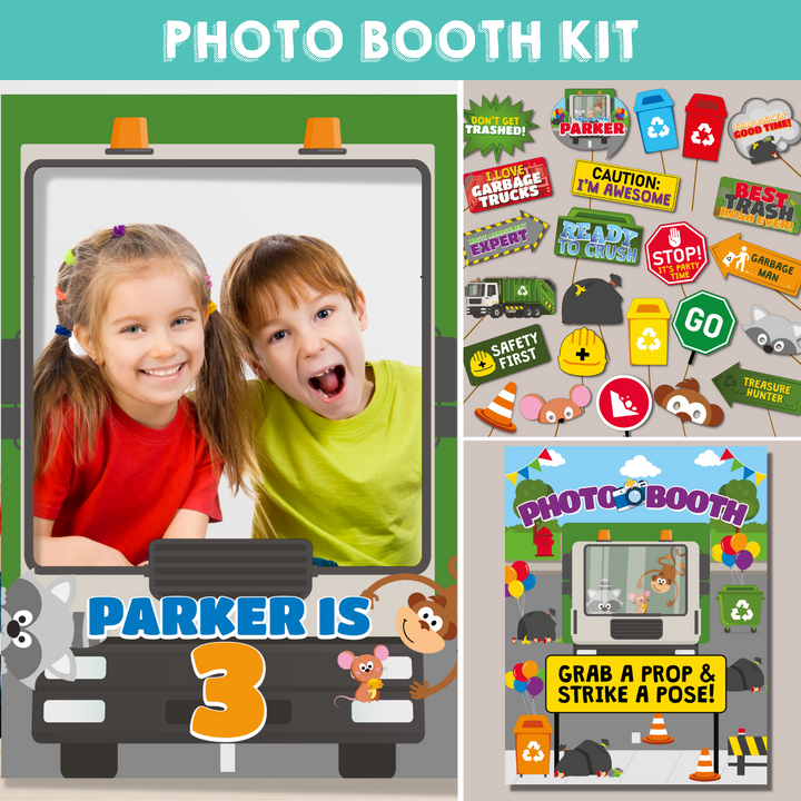 Garbage Truck Photo Booth Kit