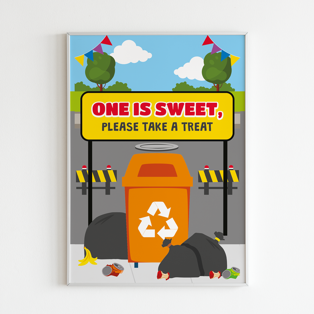 Garbage Truck Treats Sign