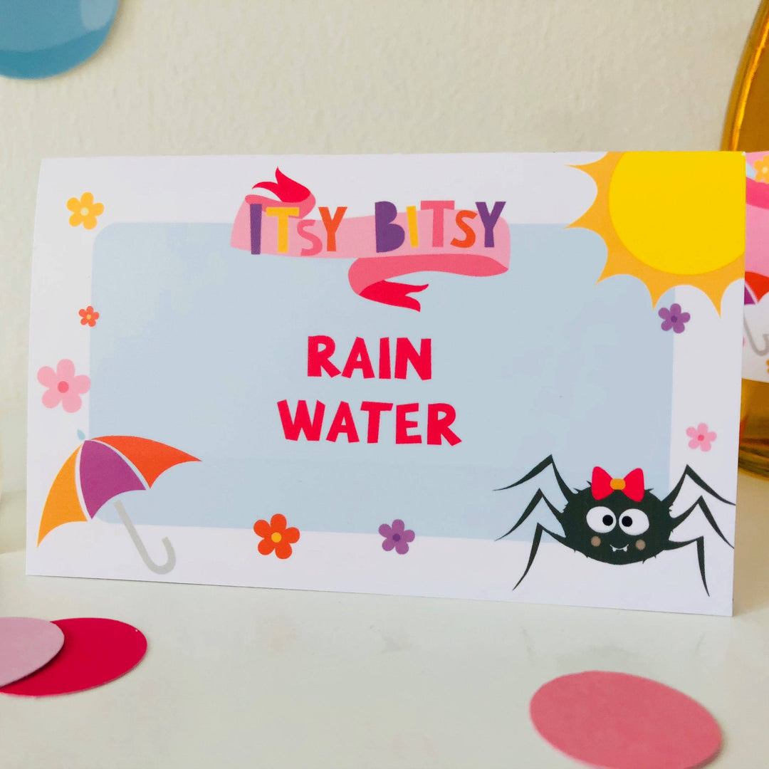 Girl Itsy Bitsy Food Label