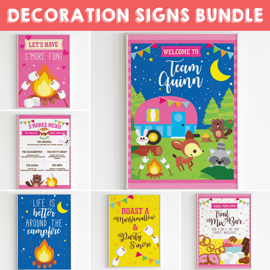 Glamping Decoration Signs Bundle