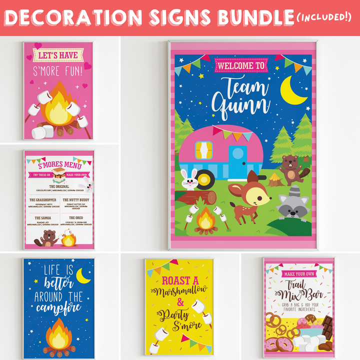 Glamping Decoration Signs Bundle