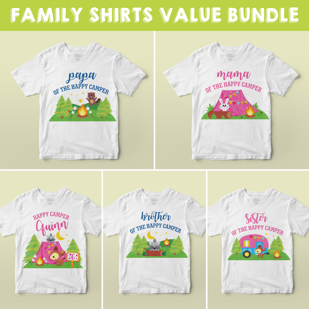 Glamping Family Shirts Bundle