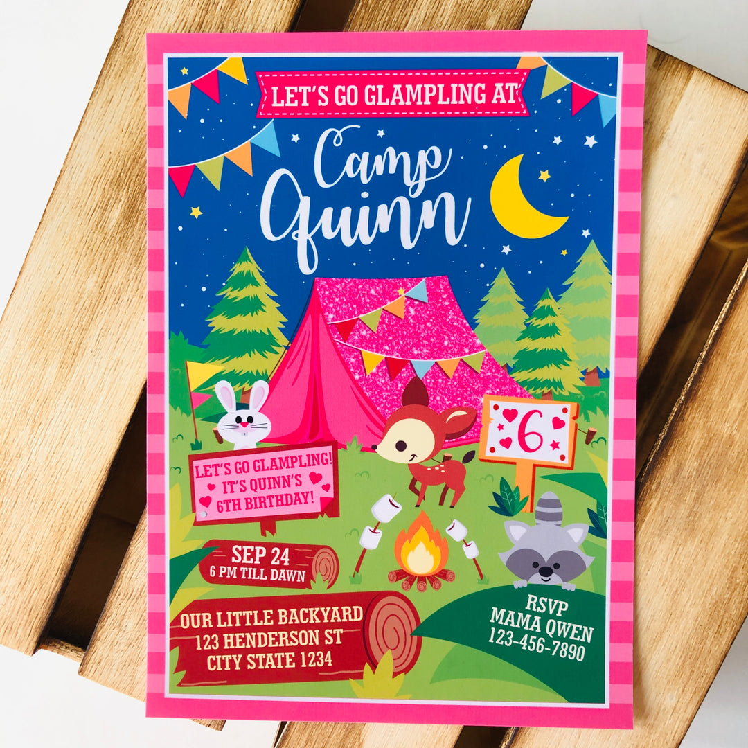 Glamping Party Invitation