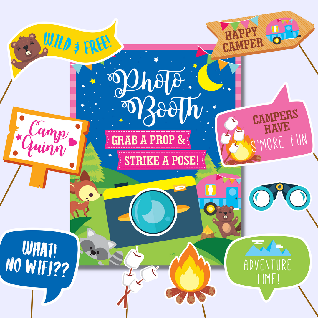 Glamping Party Photo Props