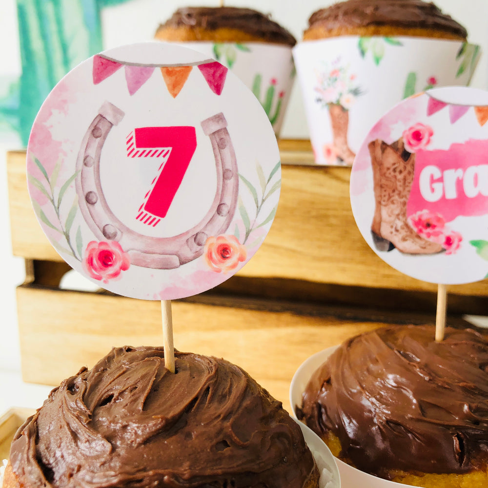 Horse Cowgirl Cupcakes