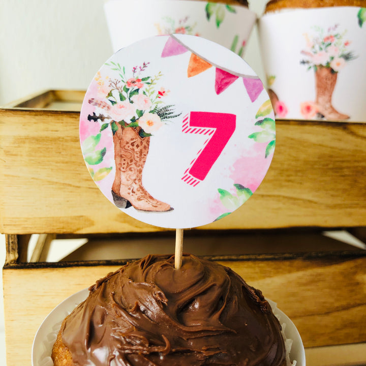 Horse Cowgirl Dessert Topper