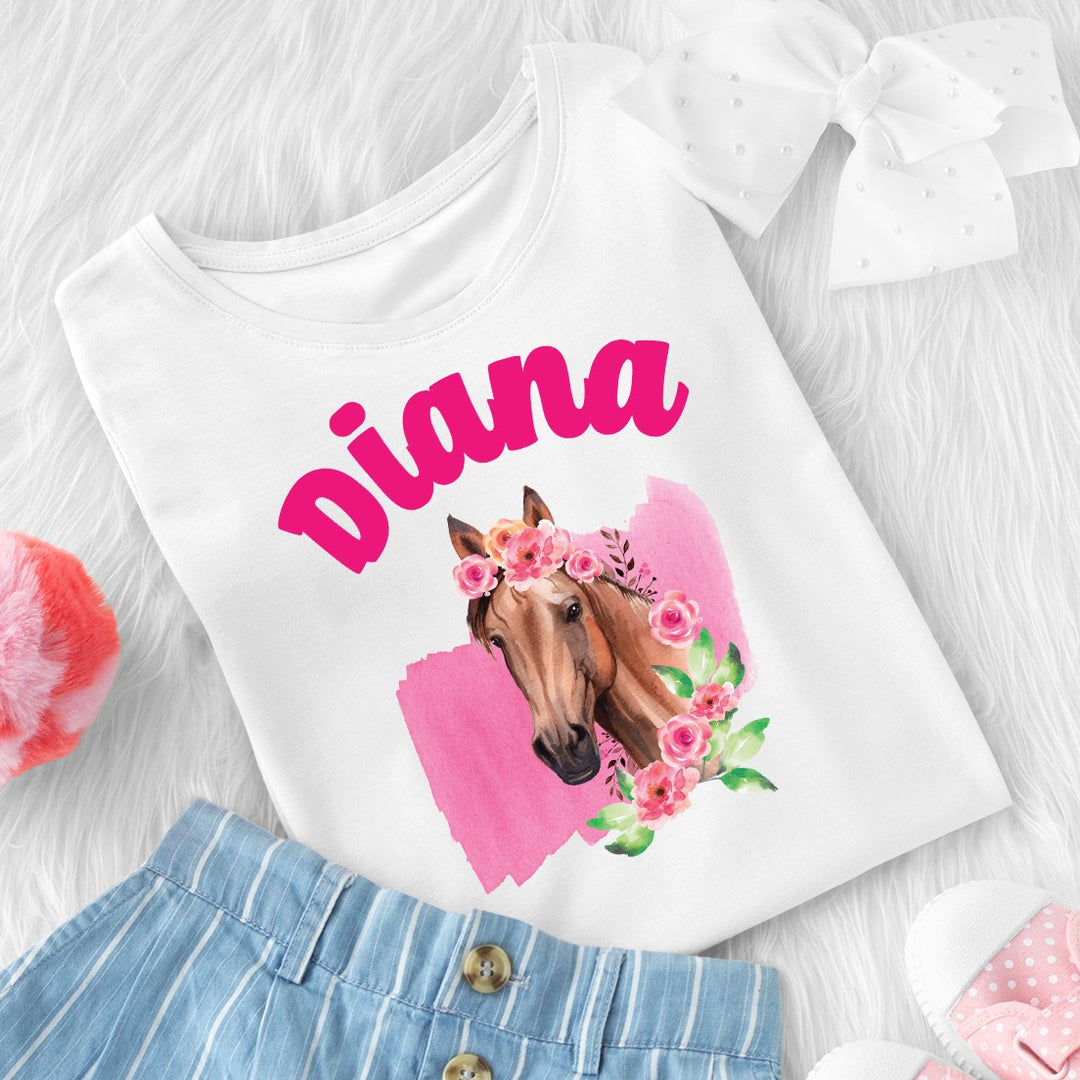 Horse Cowgirl Birthday Shirt Design