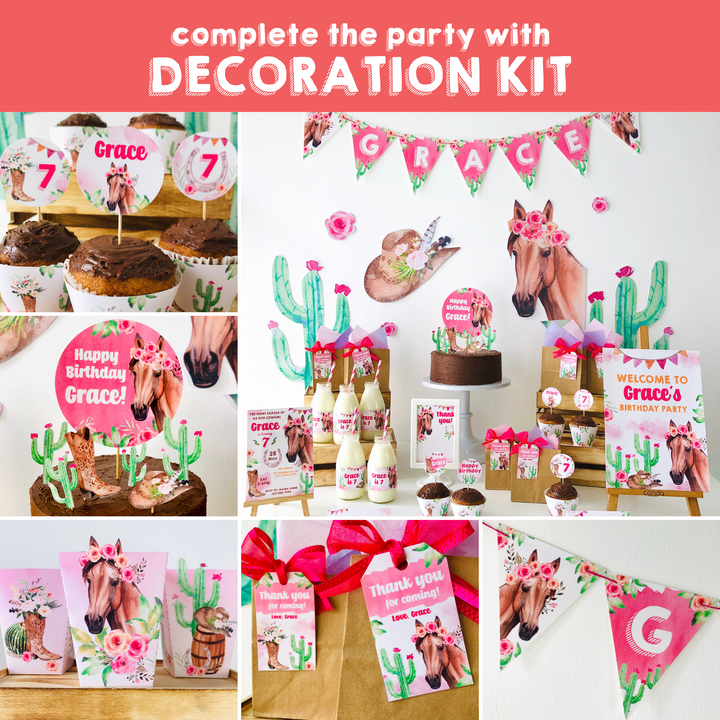 Cowgirl Horse Party Decorations